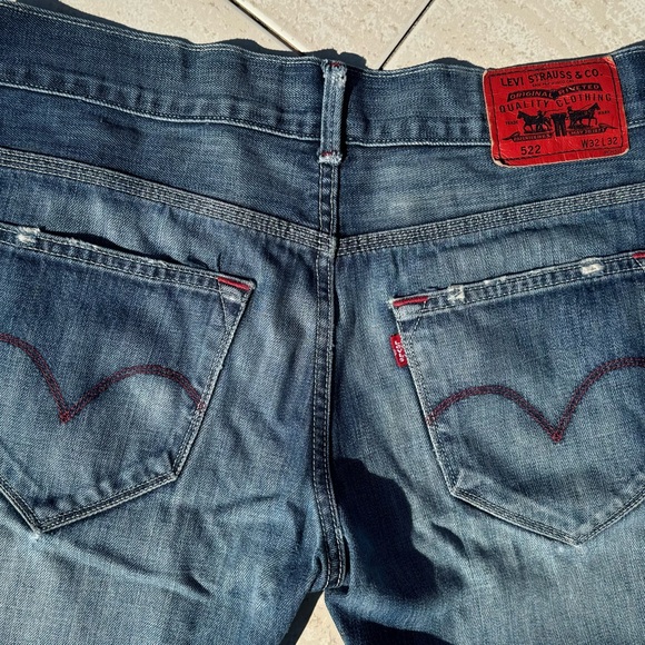 LEWIS JEANS 522 Straight Red - Picture 4 of 5